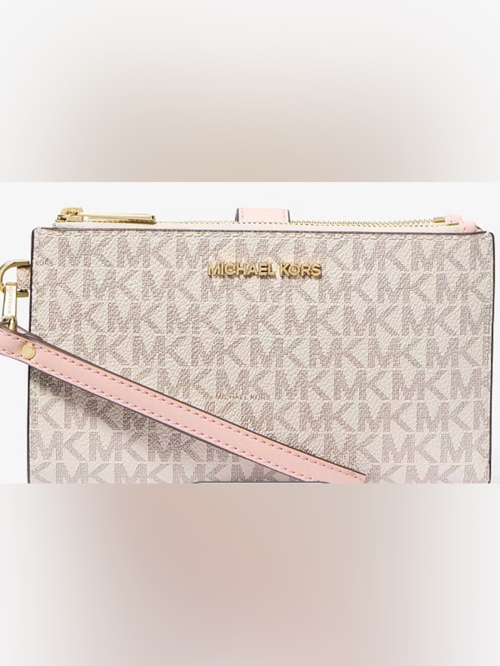 Michael Kors Jet Set Travel Signature Logo Smartphone Wallet - Pwd Blush NWT